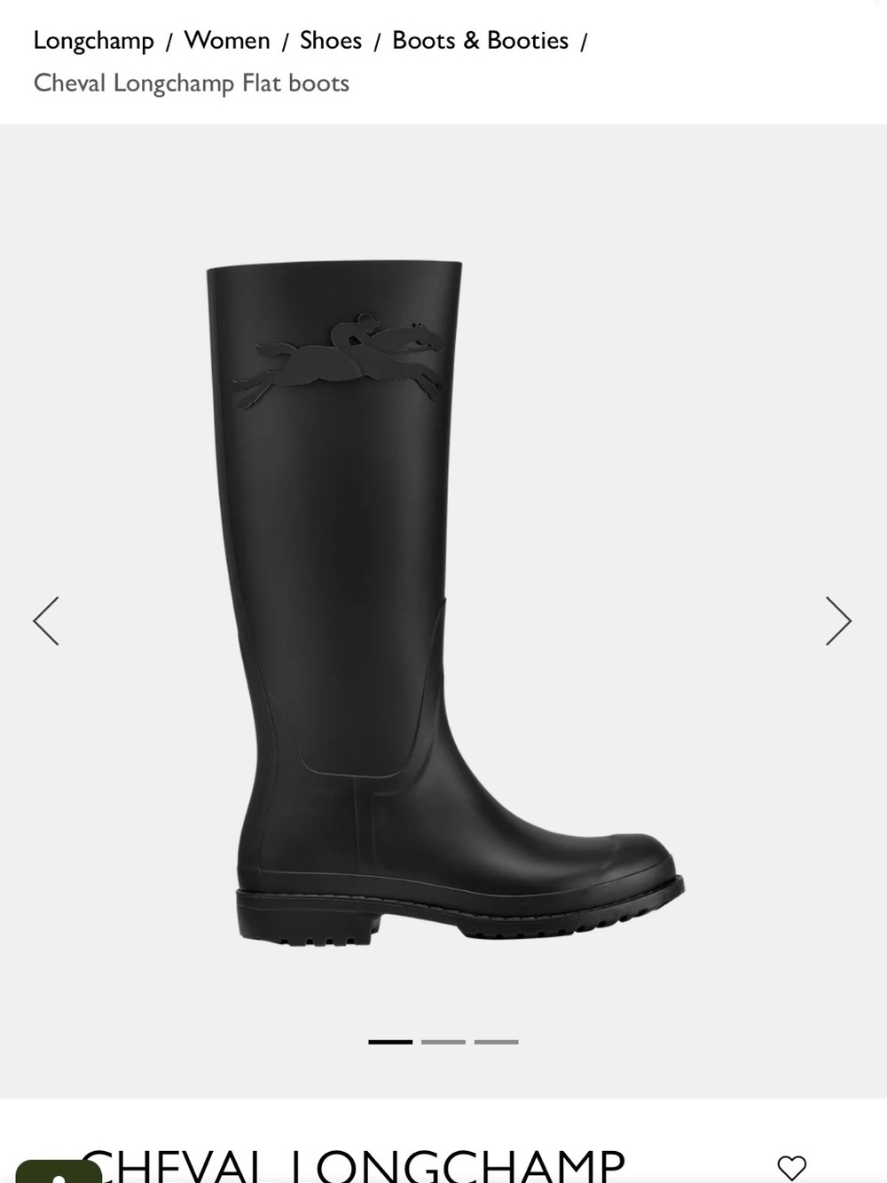 Black Longchamp Rain Boots